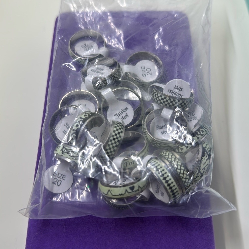 💛 Lot of 20 Stainless Steel Rings